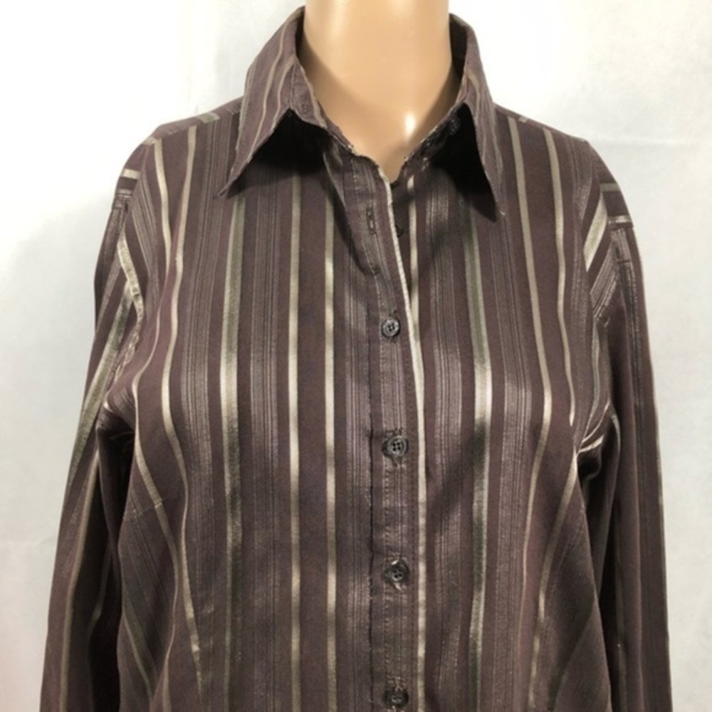 𝅺💥💥 SALE! 5 / $25 💥💥 Banana Republic button down striped shimmer shirt